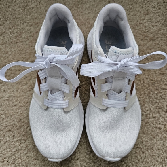 Adidas womens edge lux 3 copper metallic white athletic running sneakers size 7 - Picture 9 of 9